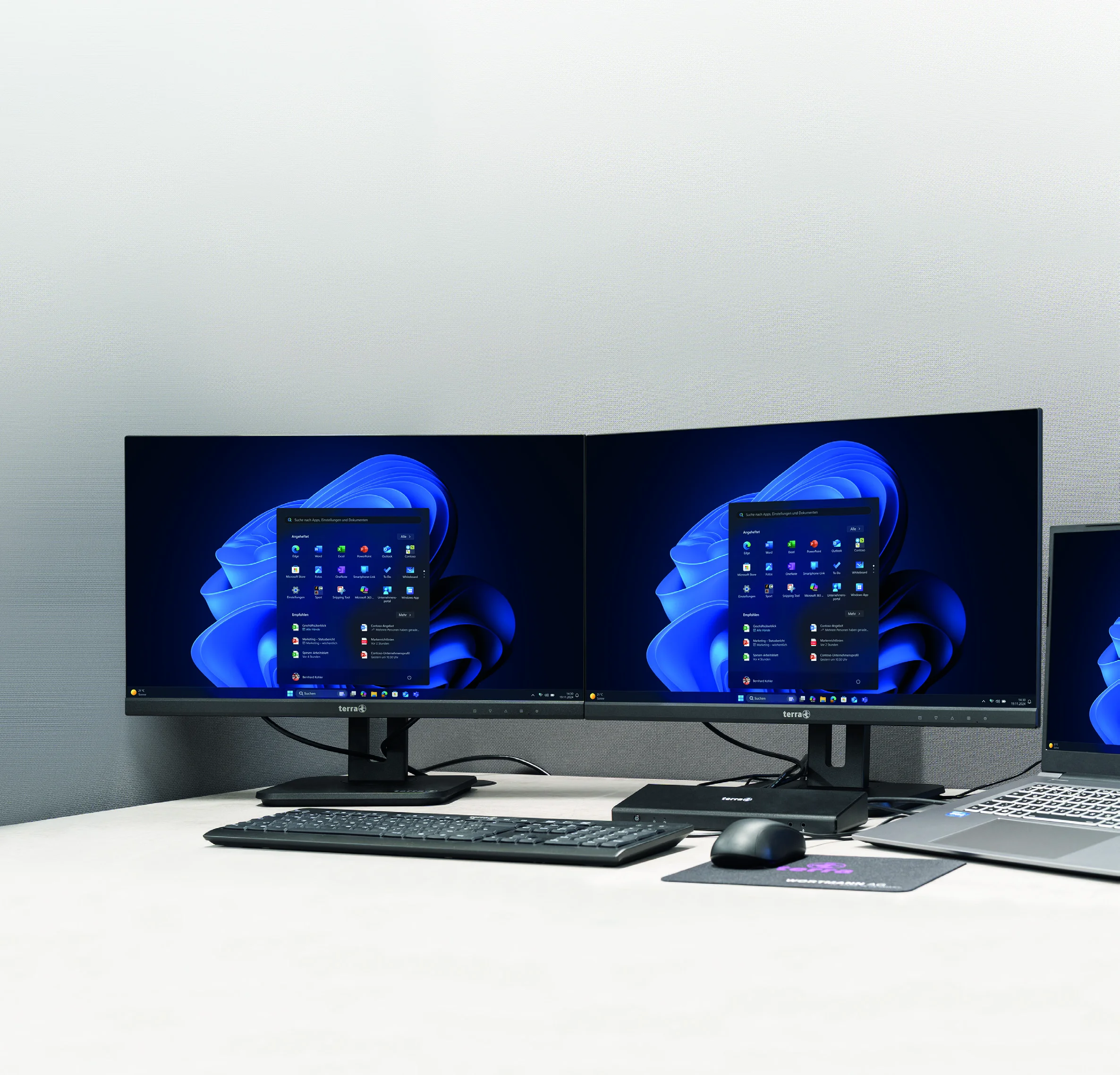 TERRA Dual-Monitor Arbeitsplatz — Workstation