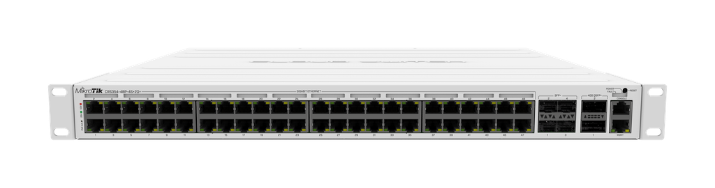 MikroTik Cloud Router Switch CRS354-48P-4S+2Q+RM, 48x Gigabit RJ45 POE, 4x SFP+ 10G, 2x QSFP+ 40G, 750W Rackmount