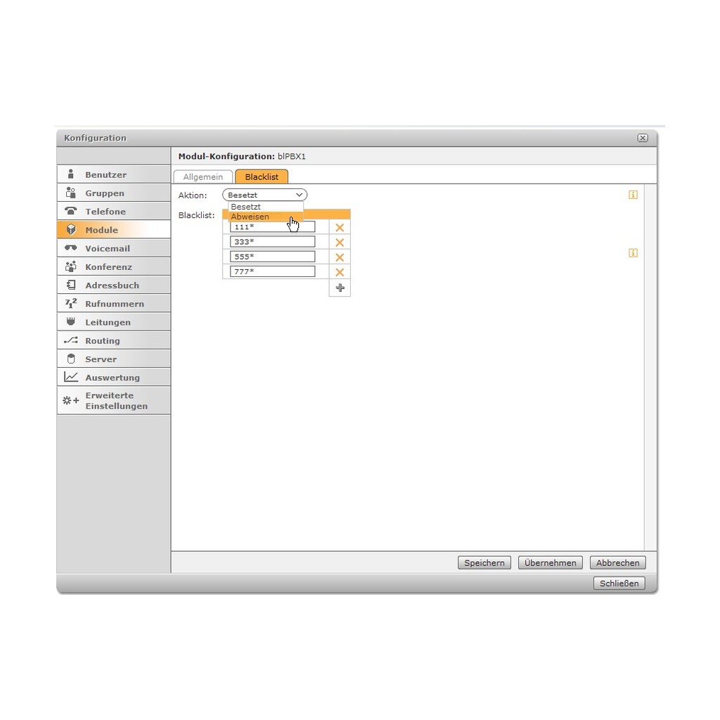 [2300001029] STARFACE Cloud - Blacklist für PBX