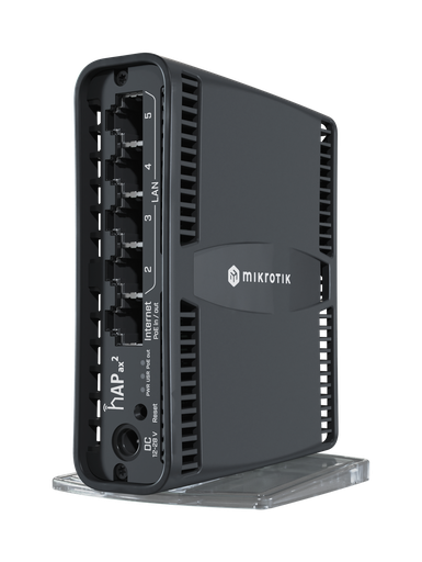 [C52iG-5HaxD2HaxD-TC] MikroTik home AX Access Point C52iG-5HaxD2HaxD-TC, hAP ax², 2.4/5 GHz AX, 5x Gigabit, Tower Case